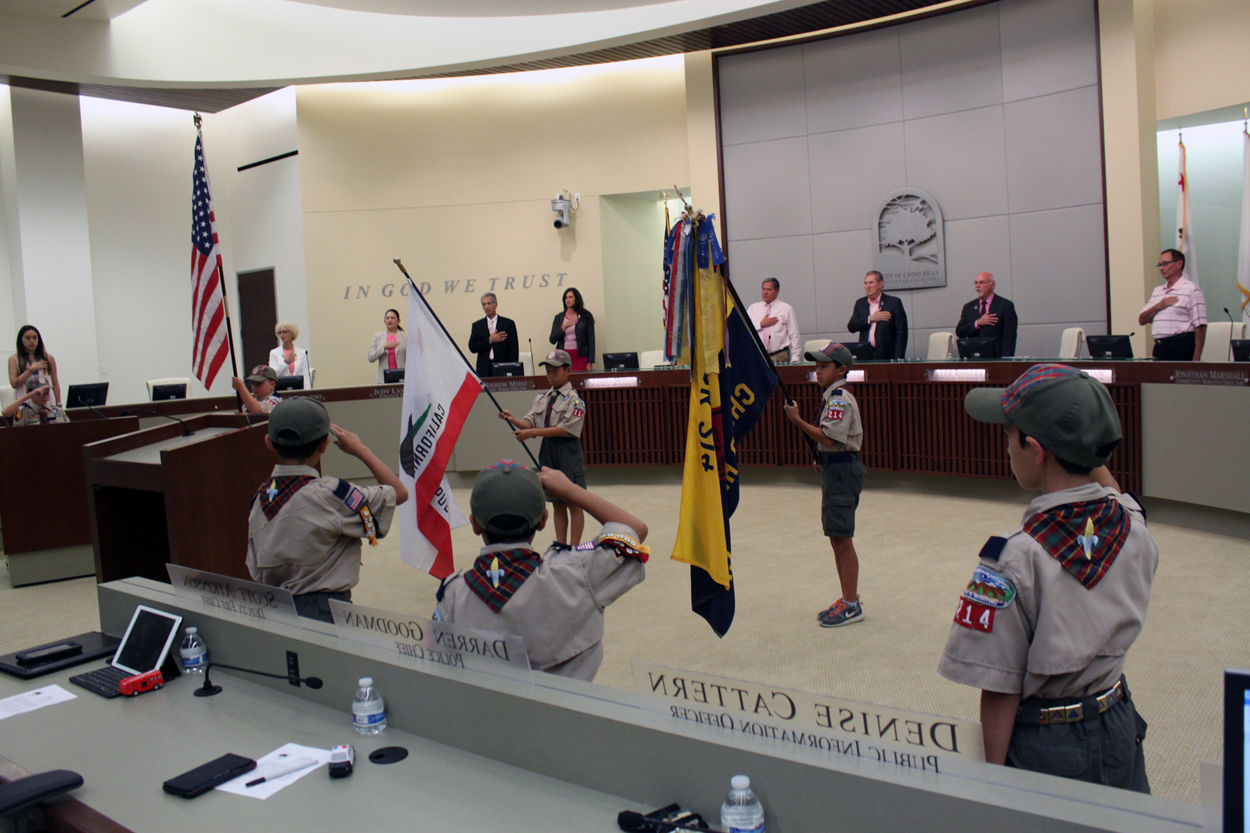 Cub Scout Pack 214 Presenting Colors